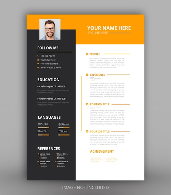 minimalist cv template