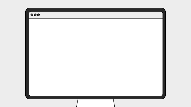 Vector minimalist design of a modern computer monitor