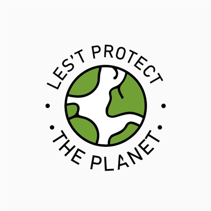 Vector minimalist earth logo