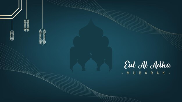 Vector minimalist and elegant clean and modern eid alfitr poster banner wallpaper design