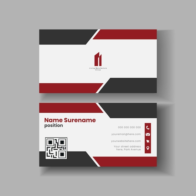 Vector minimalist elegant corporate bussiness card