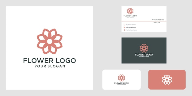 Minimalist elegant  flower rose logo design for beauty cosmetics yoga and spa