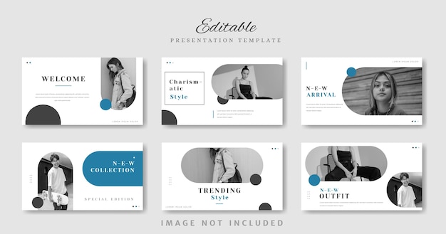 Minimalist fashion presentation design template