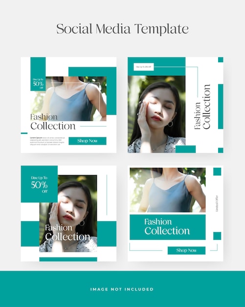 Vector minimalist fashion sale instagram post template