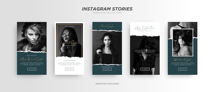 Vector minimalist fashion social media instagram story