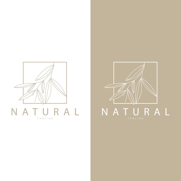 Minimalist Feminine Botanical Flower Beauty Line Plant Logo Design Vector illustration