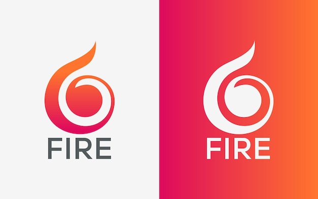 Vector minimalist fire flame vector logo modern colorful bonfire vector logo abstract colorful fire logo