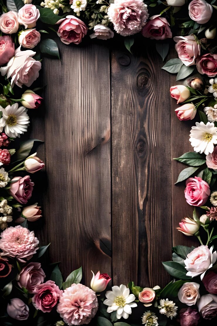 a minimalist floral border