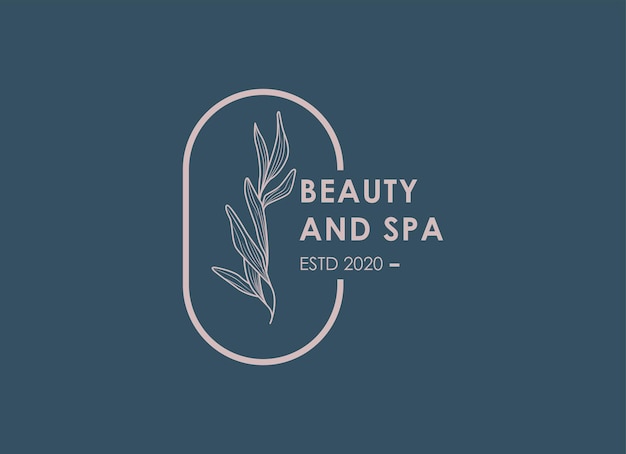 Minimalist flowers logo for beauty and spa products