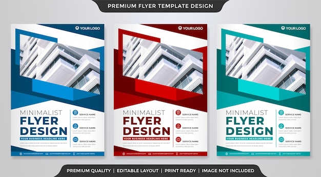 Minimalist flyer template with modern concept and layout use for business profile