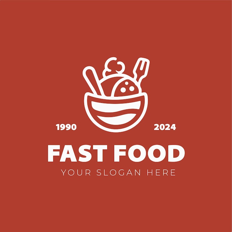 Vector minimalist food logos