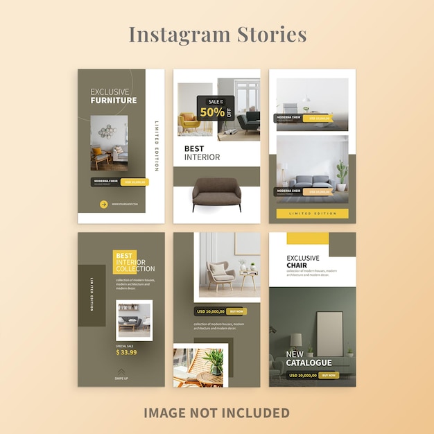 Minimalist Furniture Instagram stories template