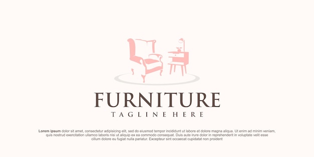 Minimalist furniture logo design style collection