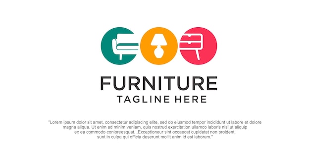 Minimalist furniture logo design style