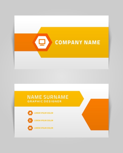 Minimalist geometric shape abstract business card template branding identification vector background