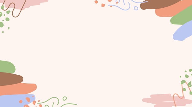 ミニマリストの手描きの背景のテンプレート