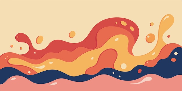 Minimalist hand drawn fluid shapes background