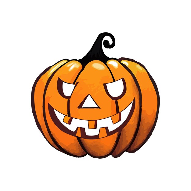 Minimalist hand drawn Halloween pumpkin illustration Halloween pumpkin vector design