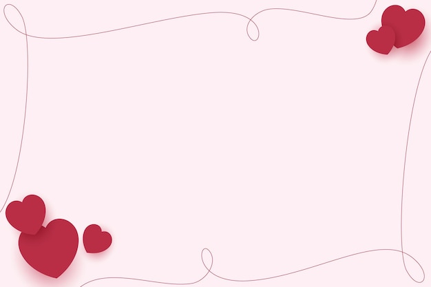 Minimalist happy valentine's day background with copy space