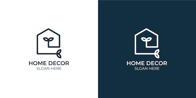 Minimalist home decor logo set