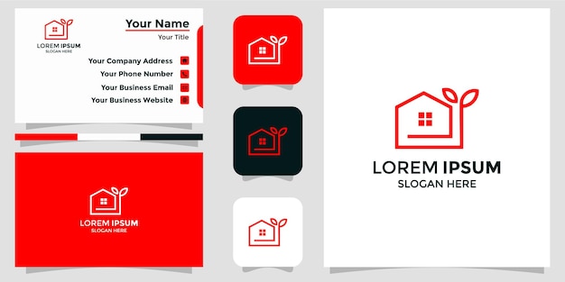 Minimalist home logo and branding card