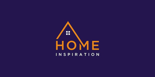 Vettore logo della casa minimalista per il settore immobiliare