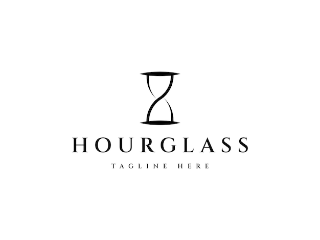 Premium Vector | Minimalist hourglass logo design