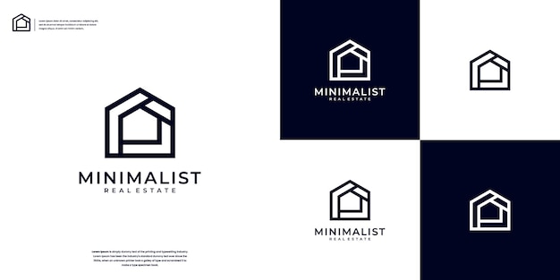 Вдохновение для дизайна логотипа Minimalist House