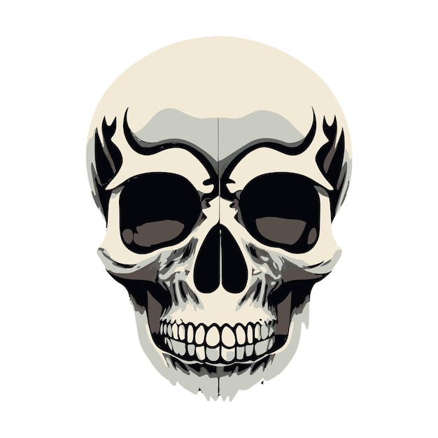 minimalist human skull realistic vector illustration human dead head skull