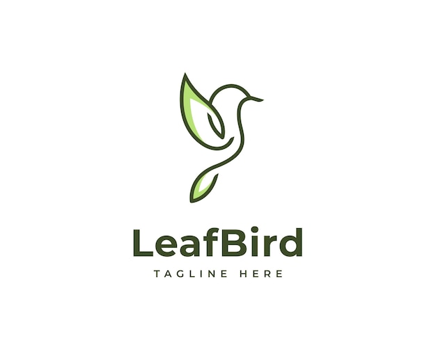 Minimalist hummingbird logo with clean and pastel color design