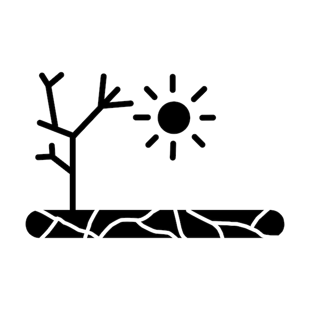 A minimalist icon about the drought