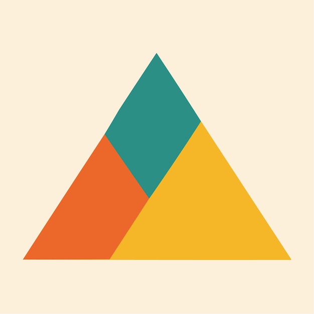 Minimalist Illustration Using Three Geometric Shapes