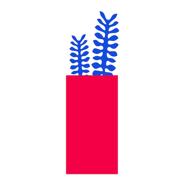 Minimalist indoor plant vector illustration