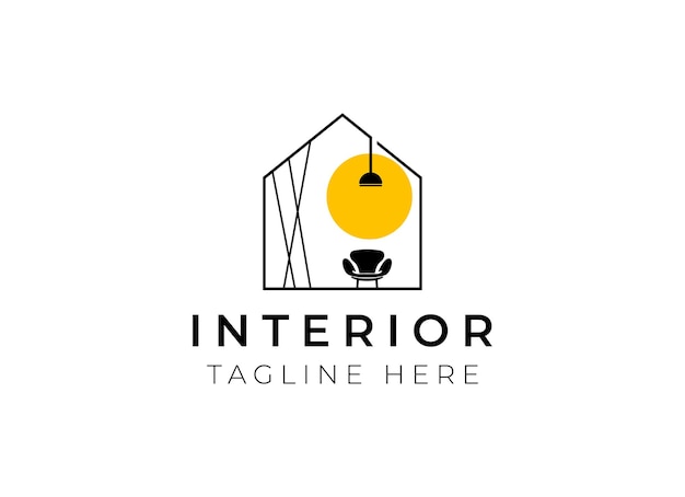 Vector minimalist interior logo design