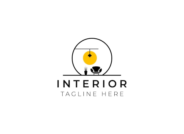 Minimalist interior logo design