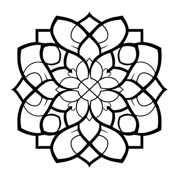 Minimalist Islamic pattern icon in vector format