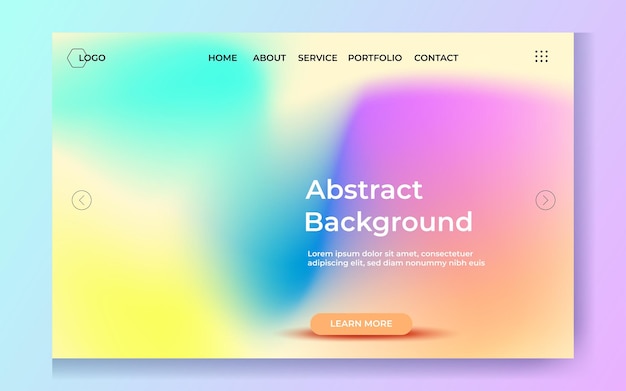 Minimalist landing page abstract colorful holographic mesh background Website UI design background