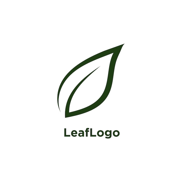 minimalist leaf logo vector
