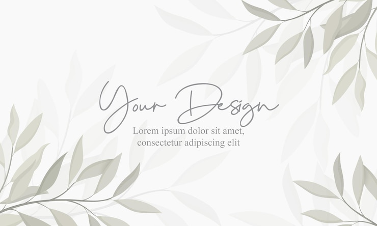 Vector minimalist leaves card
