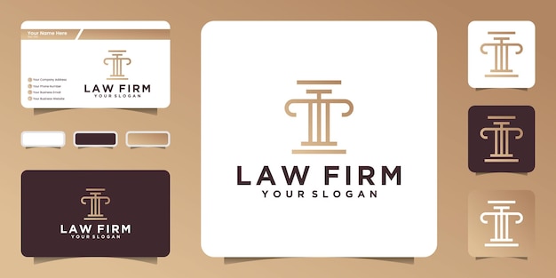 Minimalist legal justice logo and business card design