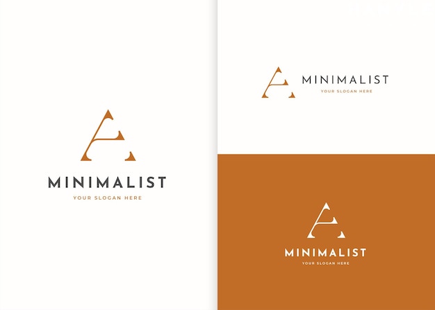 Минималистский дизайн логотипа буква a