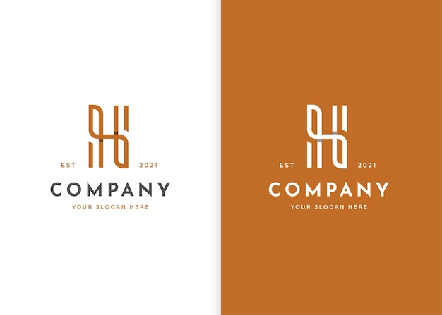 Minimalist letter H luxury logo design