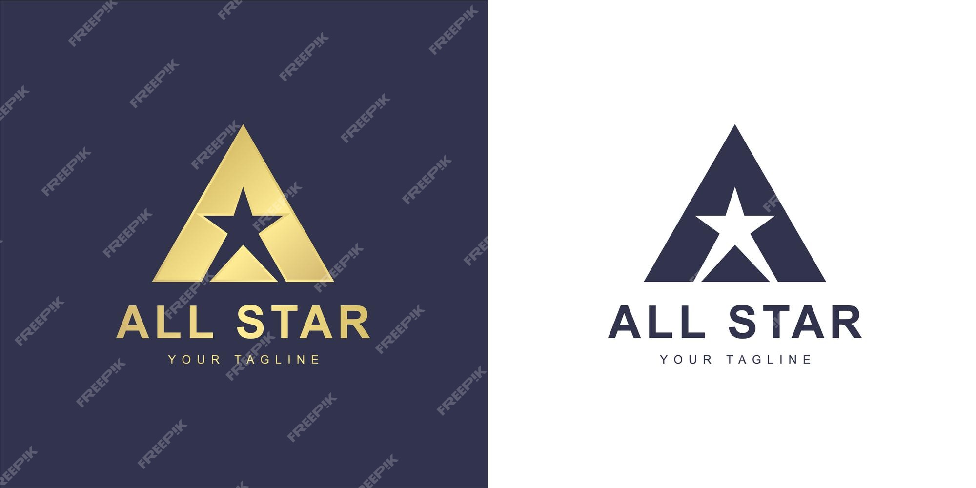 Premium Vector  Minimalist a letter logo with super star or all star  concept