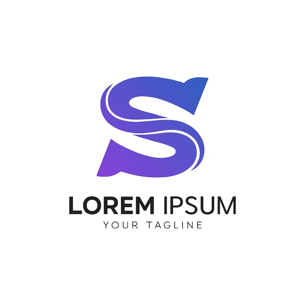 미니멀리스트 글자 S 로고 디자인 템플릿