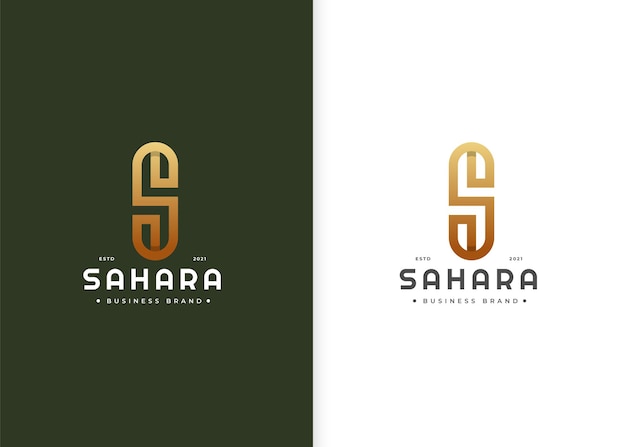 Minimalist letter s luxury logo design template