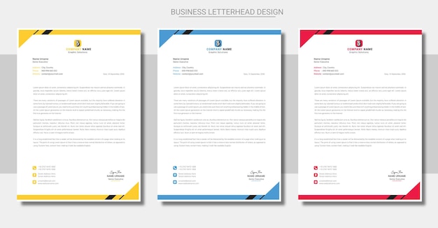 Minimalist letterhead design