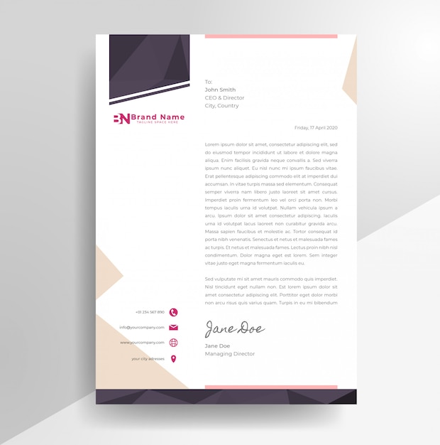 Minimalist letterheads design letterhead template