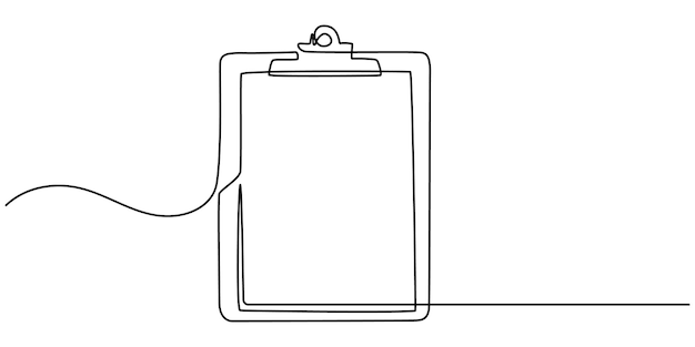 Minimalist Line Art Clipboard