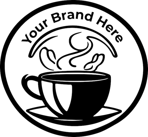 Logo minimalista per caffetterie e caffè per rendere il tuo marchio professionale