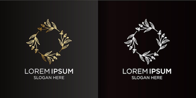 Minimalist logo for decorative flowers